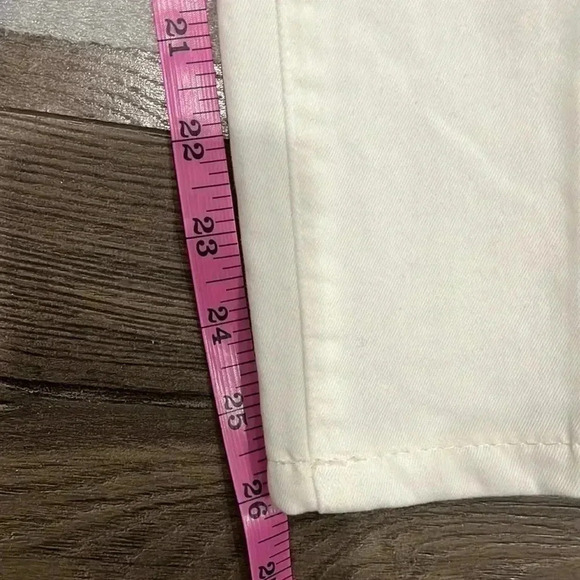 [W28L26] Versace Jeans Signature Ittierre Cream White Button Fly High Rise Jeans - Picture 9 of 10